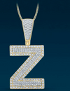 10k Genuine Diamond Two Tone Letters Initials A-Z