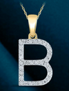 10k Genuine Diamond Single Row Letters Initials A-Z