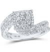 Square Genuine Baguette Diamond Engagement Ring