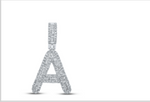 10k diamond initials with Baguettes A-Z initials