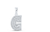 1/5CTW-DIA NICOLE INITIAL "C" PENDANT 10K