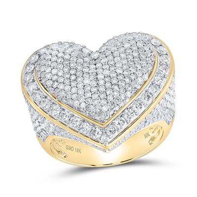 10K YELLOW GOLD ROUND DIAMOND HEART NICOLES DREAM RING