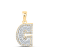 1/5CTW-DIA NICOLE INITIAL "C" PENDANT 10K