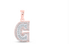 1/5CTW-DIA NICOLE INITIAL "C" PENDANT 10K