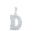 1/5CTW-DIA NICOLE INITIAL "D" PENDANT 10K