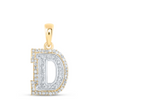 1/5CTW-DIA NICOLE INITIAL "D" PENDANT 10K