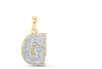 1/5CTW-DIA NICOLE INITIAL "G" PENDANT 10K