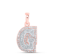 1/5CTW-DIA NICOLE INITIAL "G" PENDANT 10K