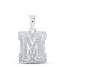 1/4CTW-DIA NICOLE INITIAL "M" PENDANT 10K