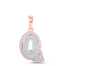 1/6CTW-DIA NICOLE INITIAL "Q" PENDANT 10K