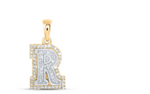 1/5CTW-DIA NICOLE INITIAL "R" PENDANT 10K