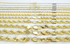 10k Gold Diamond Cut Rope Chains