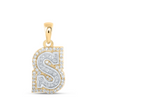 1/5CTW-DIA NICOLE INITIAL "S" PENDANT 10K