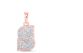 1/5CTW-DIA NICOLE INITIAL "S" PENDANT 10K