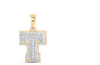 1/5CTW-DIA NICOLE INITIAL "T" PENDANT 10K