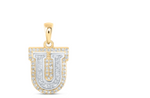 1/5CTW-DIA NICOLE INITIAL "U" PENDANT 10K