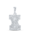 1/5CTW-DIA NICOLE INITIAL "X" PENDANT 10K