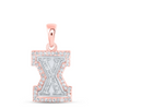 1/5CTW-DIA NICOLE INITIAL "X" PENDANT 10K