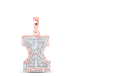 1/5CTW-DIA NICOLE INITIAL "X" PENDANT 10K