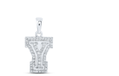 1/6CTW-DIA NICOLE INITIAL "Y" PENDANT 10K